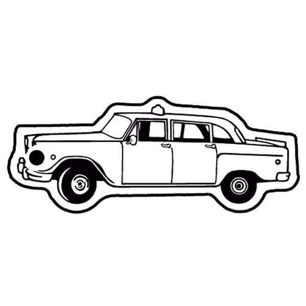 Taxi Car 1 Key Tag - Spot Color