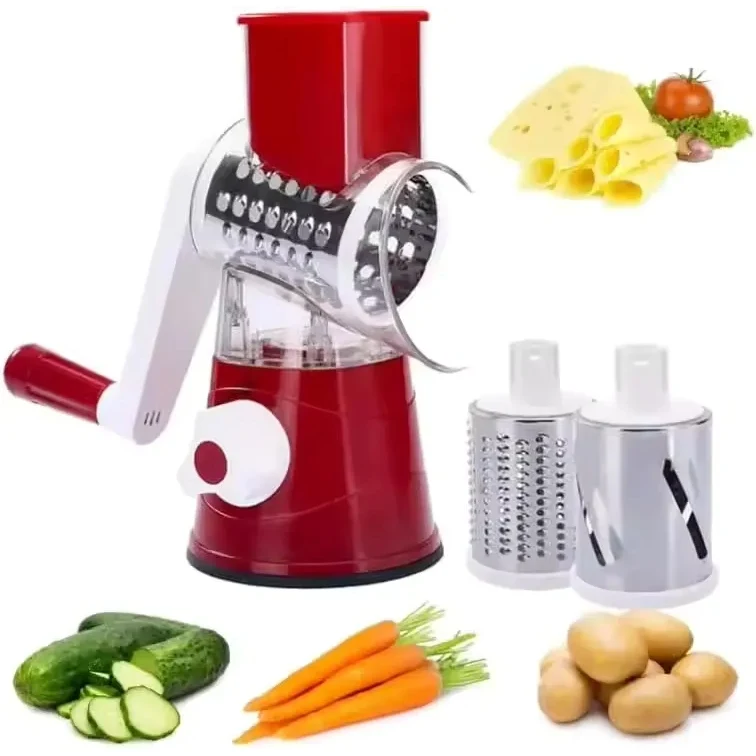Manual Multifunction Vegetable Slicer W/ Drum Grater 1