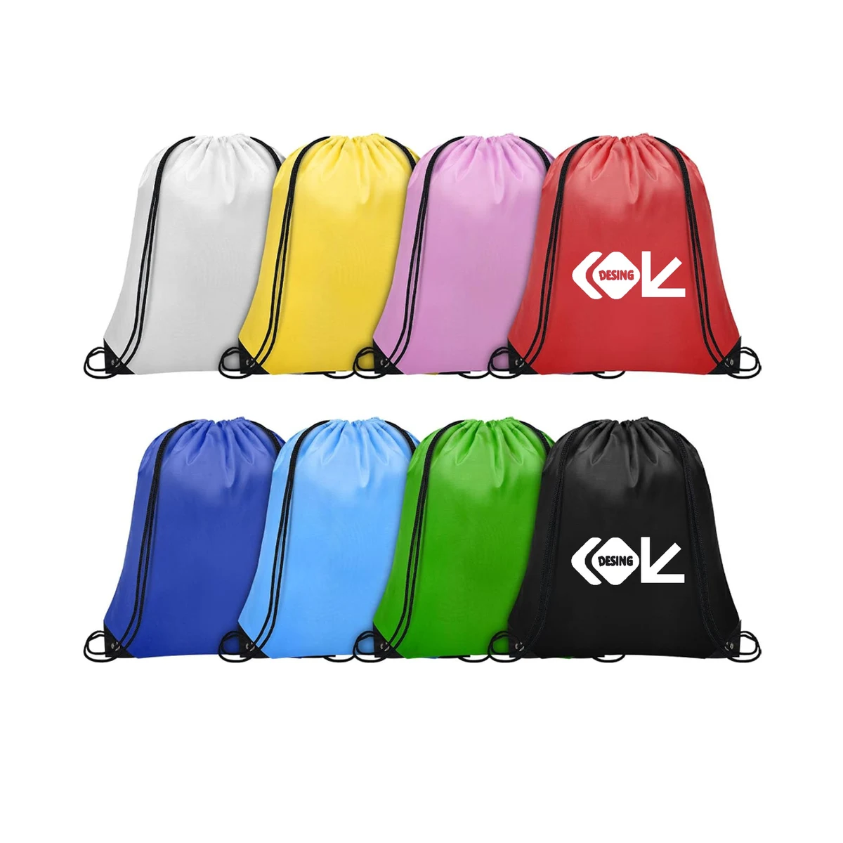210D Polyester Drawstring Bag With Your Design 1