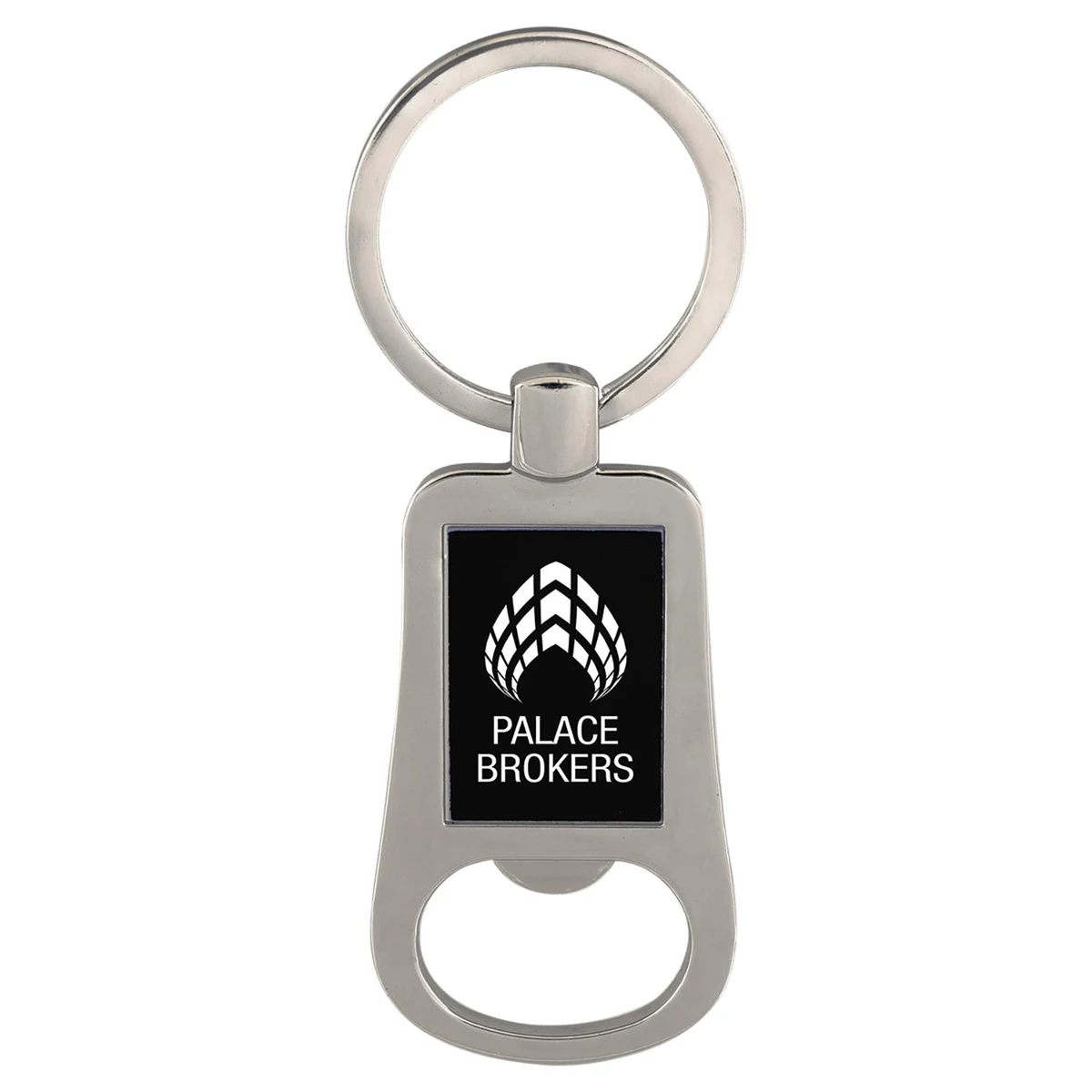 2 1/8" Silver Laserable Bottle Opener Keychain 1
