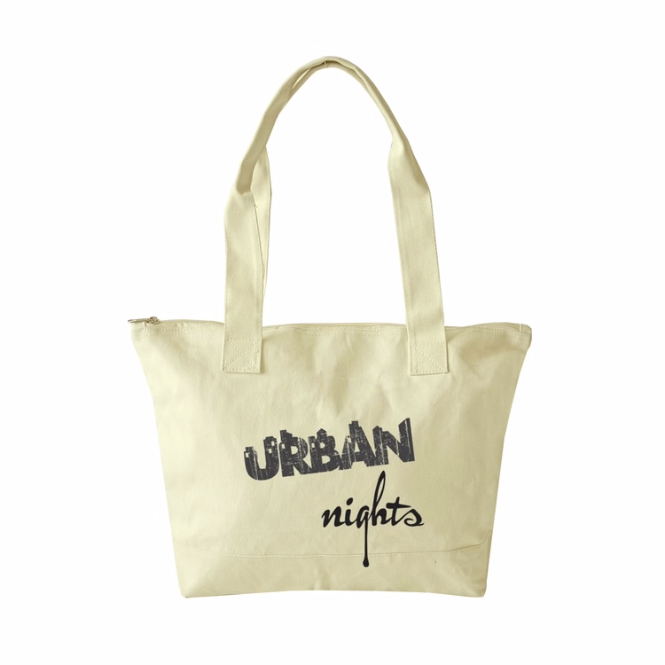 Cotton Canvas Zipper Tote
