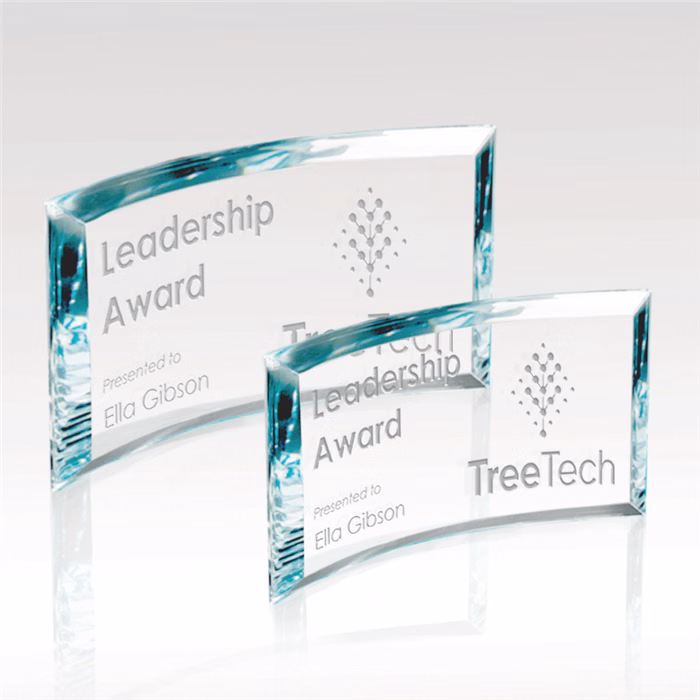 Slumped Pennant Glass Award
