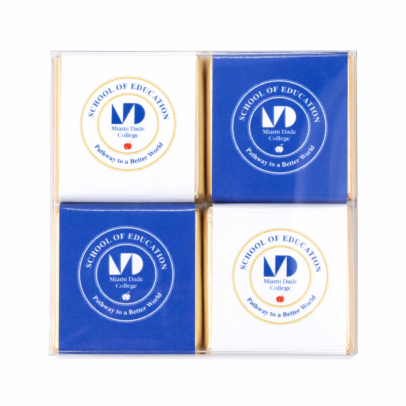 4-Piece Belgian Bliss Translucent Chocolate Box