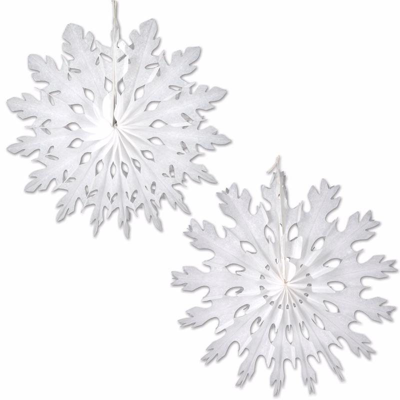 White Tissue Snowflakes