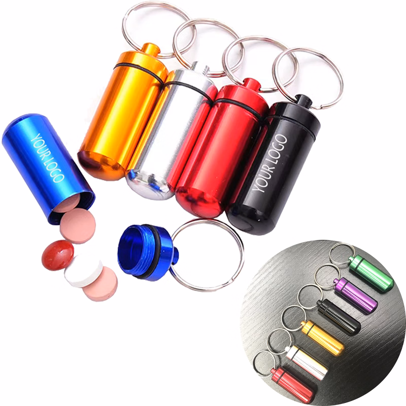 MOQ 50pcs Aluminum Mini Pill Bottle