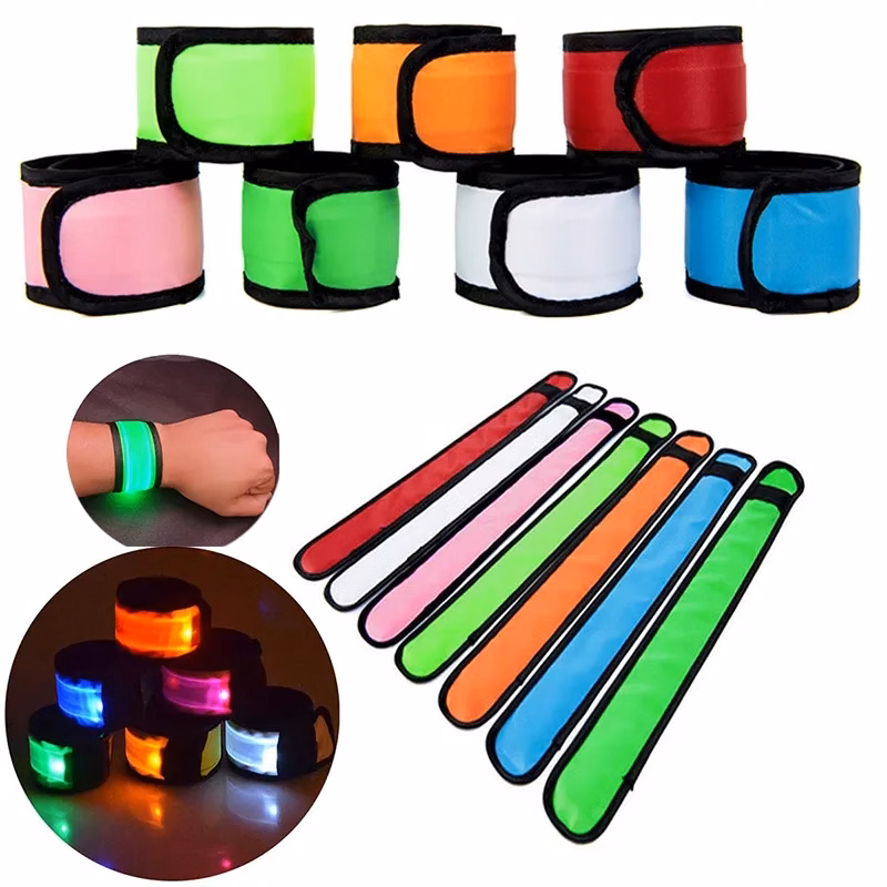 LED Light Up Band Slap Bracelets