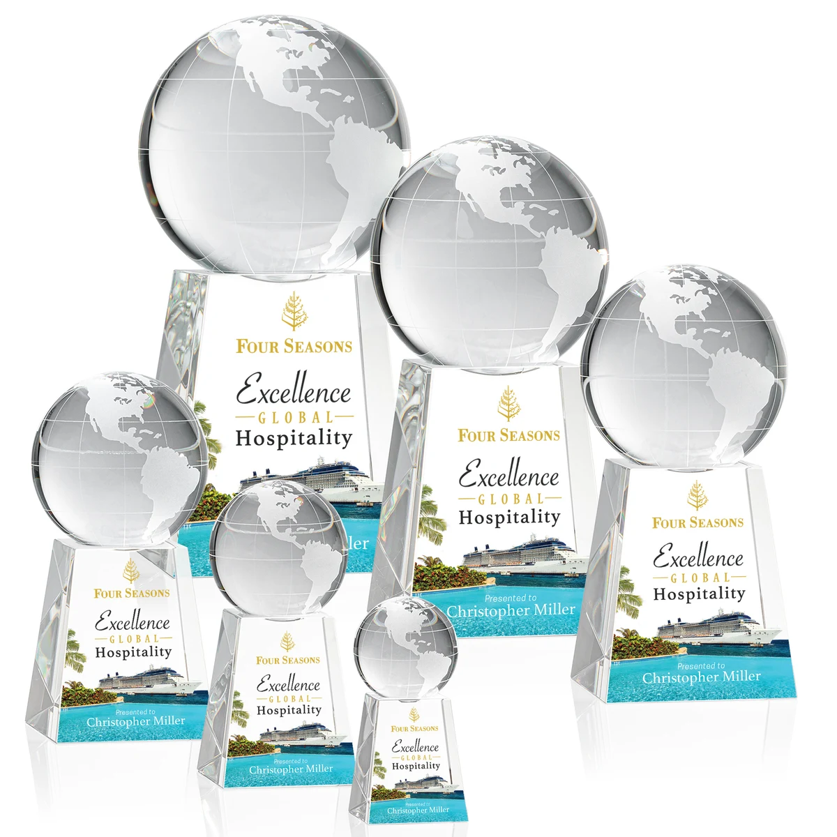 Globe on Tall Base VividPrint™ Award 1