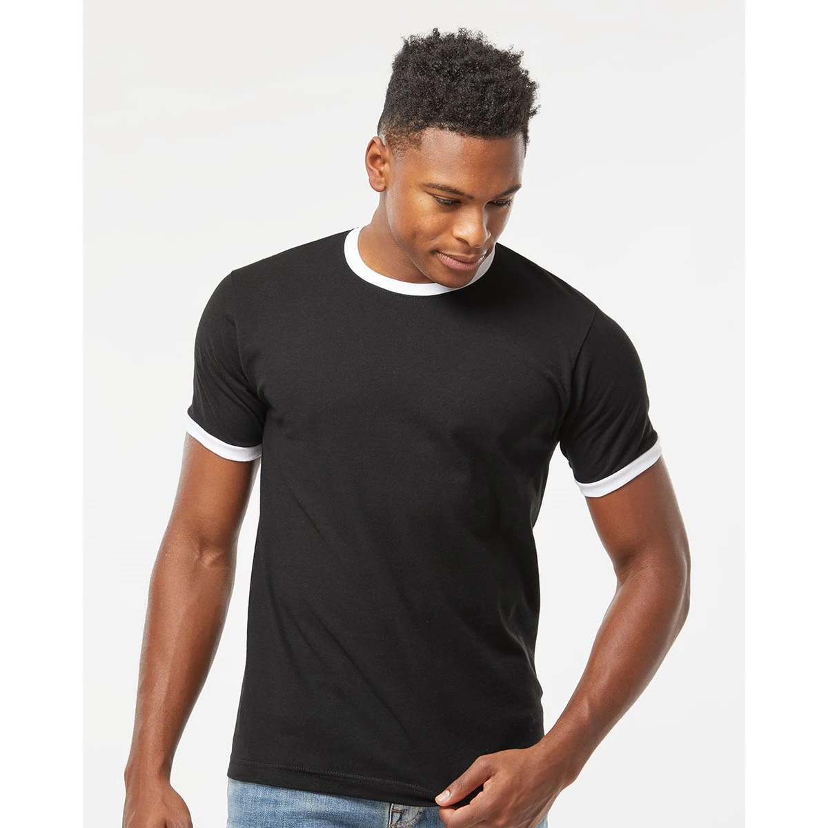 Unisex Fine Jersey Ringer T-Shirt - 246 1