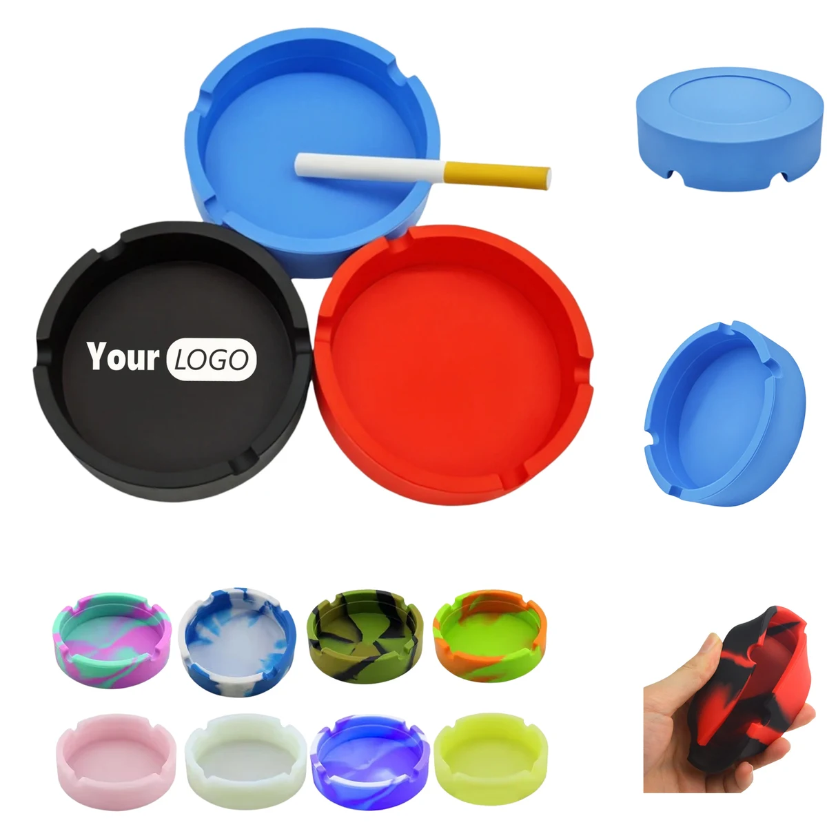 Various Colors Round Silicone Ashtray MOQ 50 1