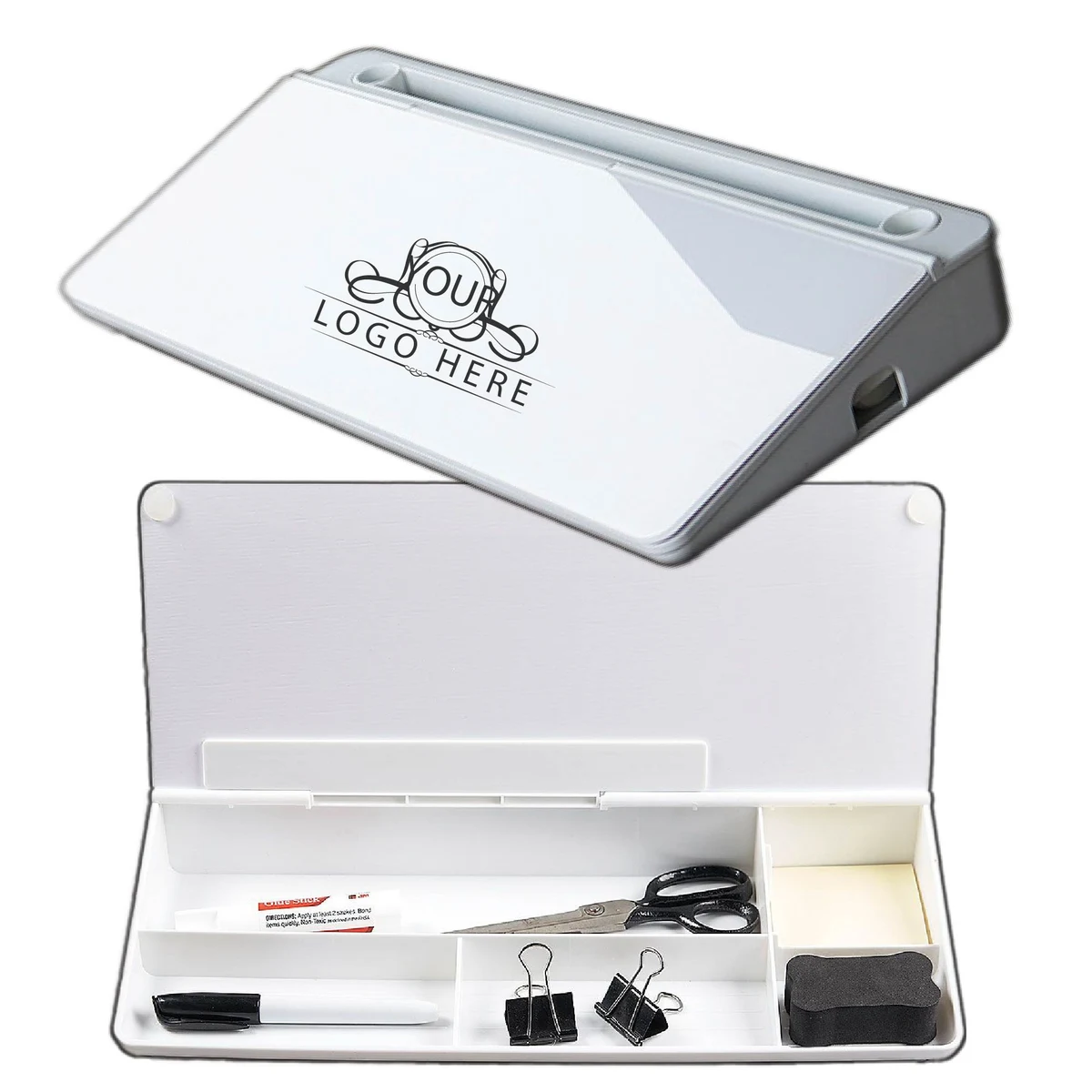 Desktop Whiteboard with Storage Caddy 1