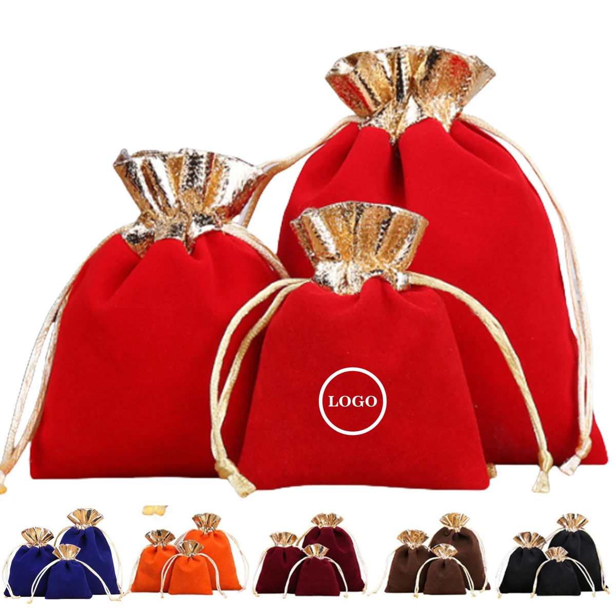Luxurious Velvet Jewelry Bag with Drawstring 1