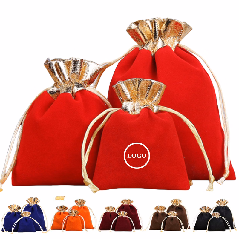 Luxurious Velvet Jewelry Bag with Drawstring