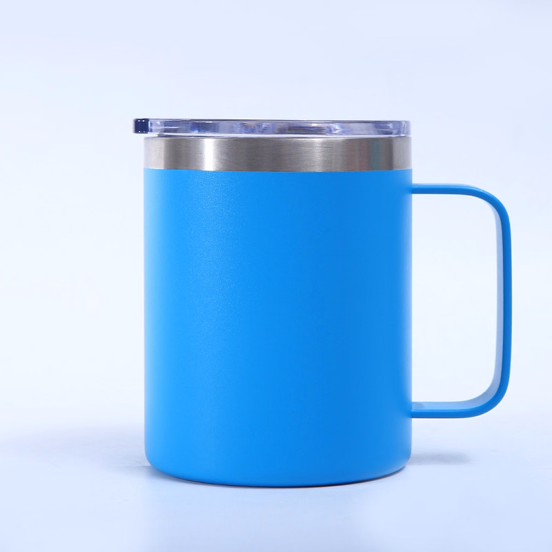 Durable Metal Stainless Steel Outdoor Drinking Water Cup Coffee Mug With Handle