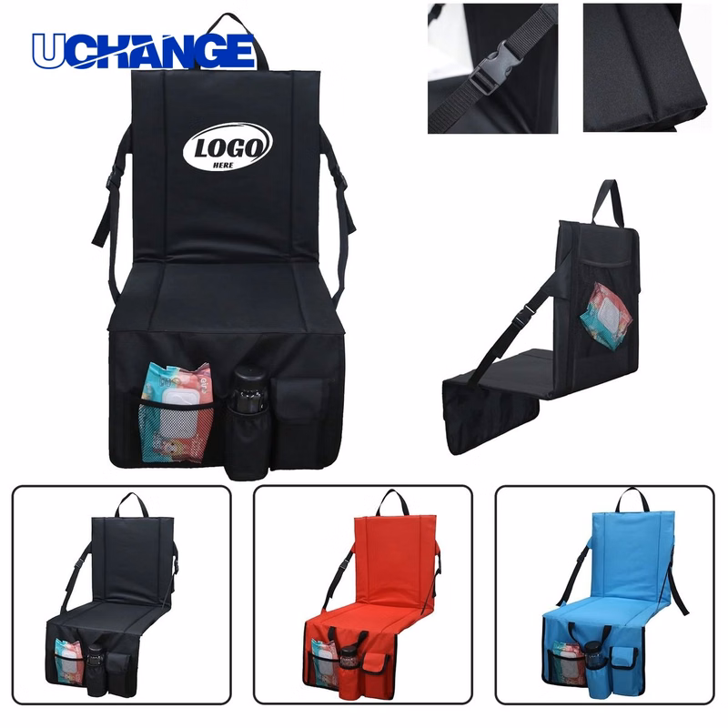 Folding Stadium Cushion Seat With Mesh Bag