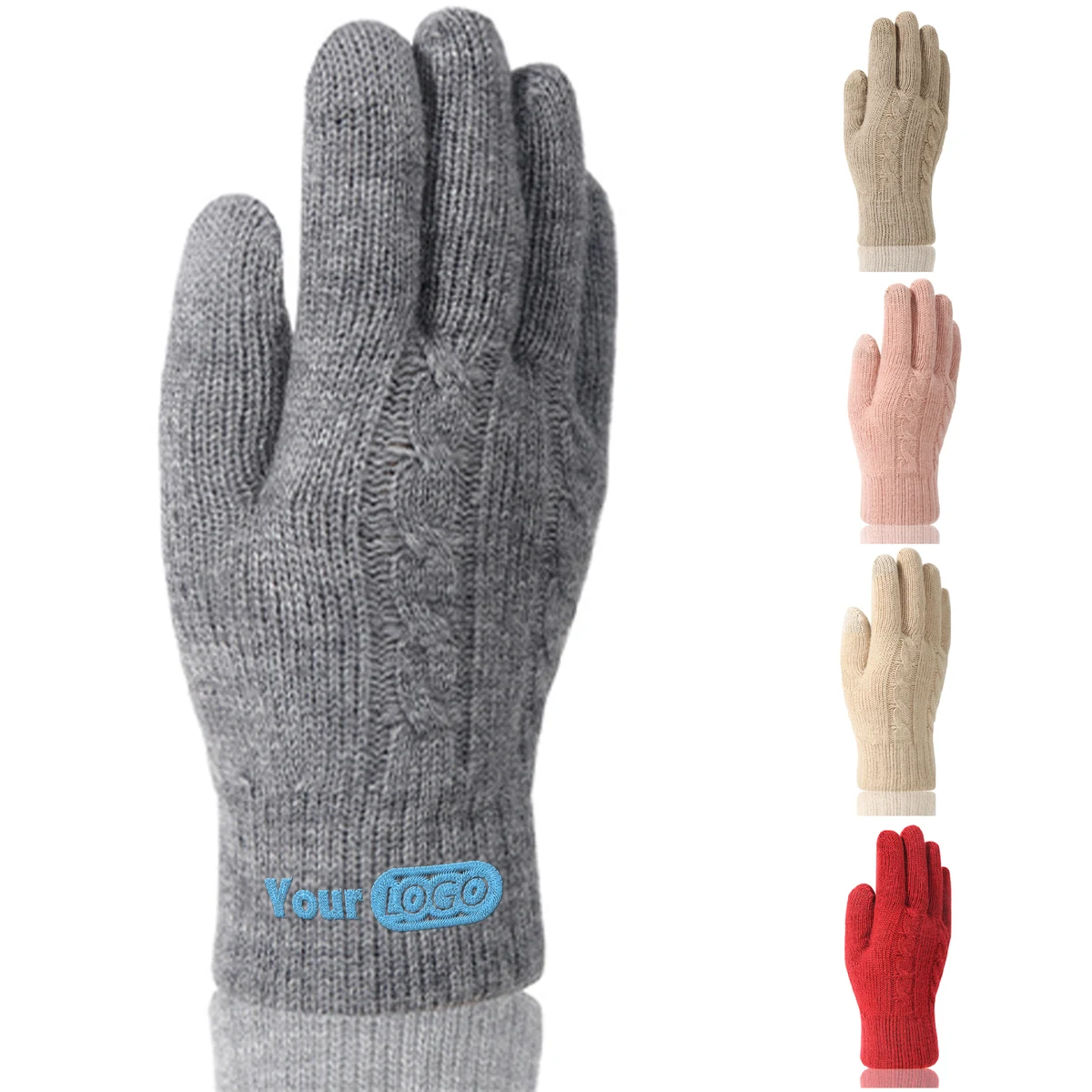 Acrylic Double Layer Warm And Cold Resistant Knitted Gloves 1