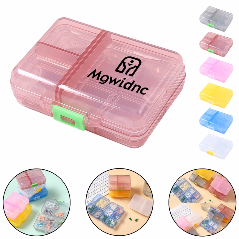 9-Compartment Portable Pill Organizer