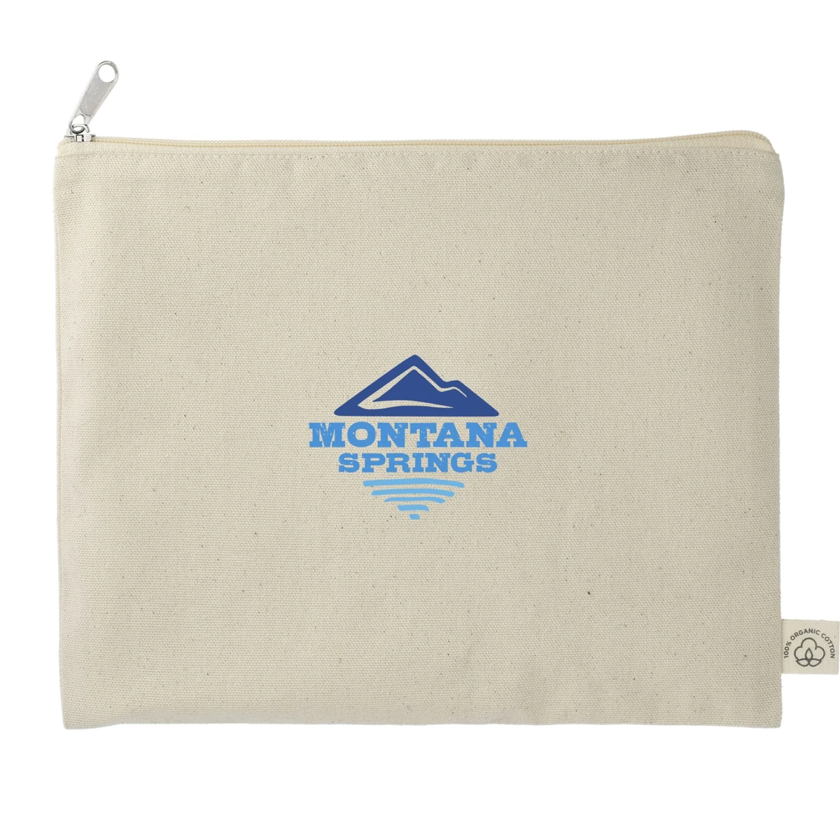 Organic Cotton Flat Travel Pouch 1