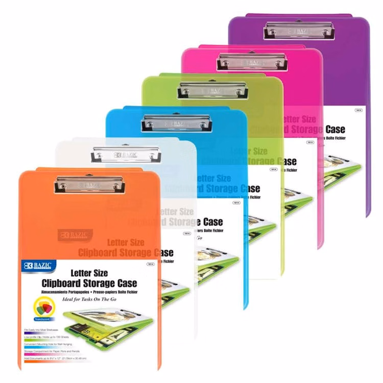 Clipboard Storage Case - Letter Size Low Profile Clip