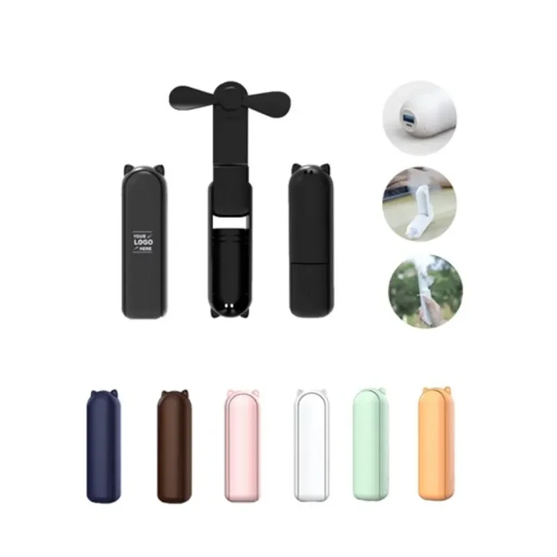Handheld Foldable Mini Fan With Power Bank 1