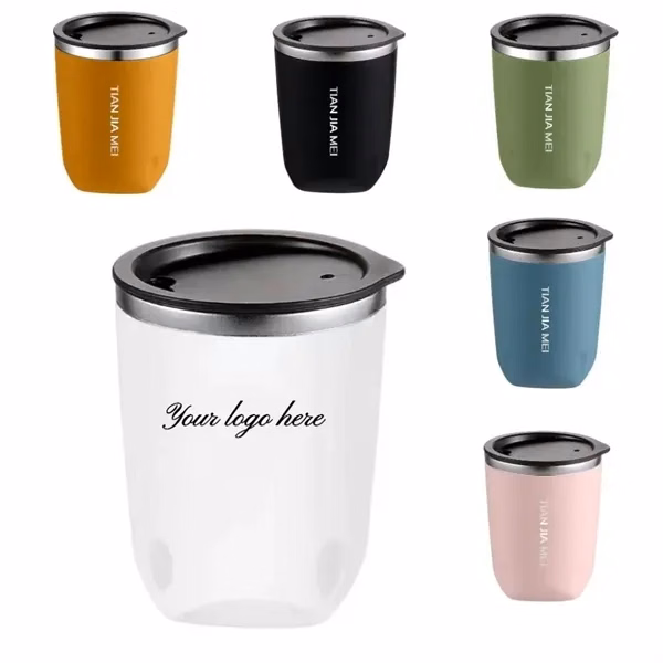 Custom Stainless Steel 11 oz Coffee Tumbler with Straw Hole — Daily Commute