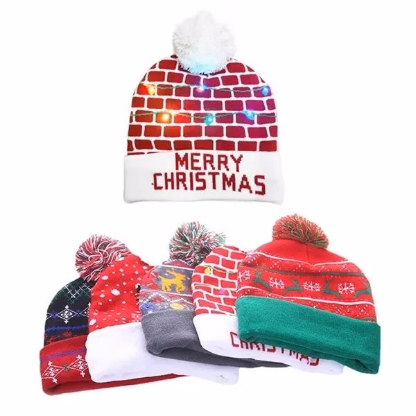 LED Christmas Knitted Hat