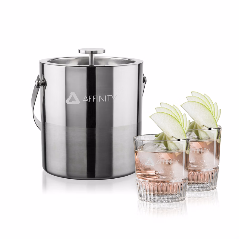 Catania Ice Bucket & Newkirk On-the-Rocks Set