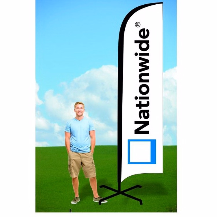 11ft Customized Flag with X Stand-single