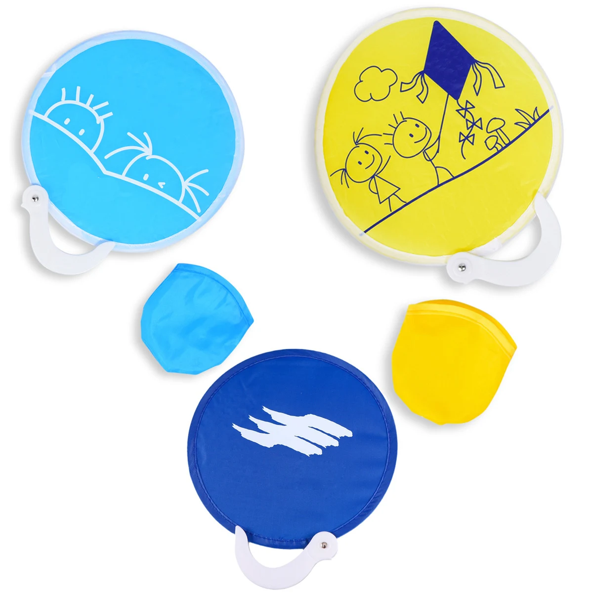 Custom Handheld Foldable Flying Disc Fans 1