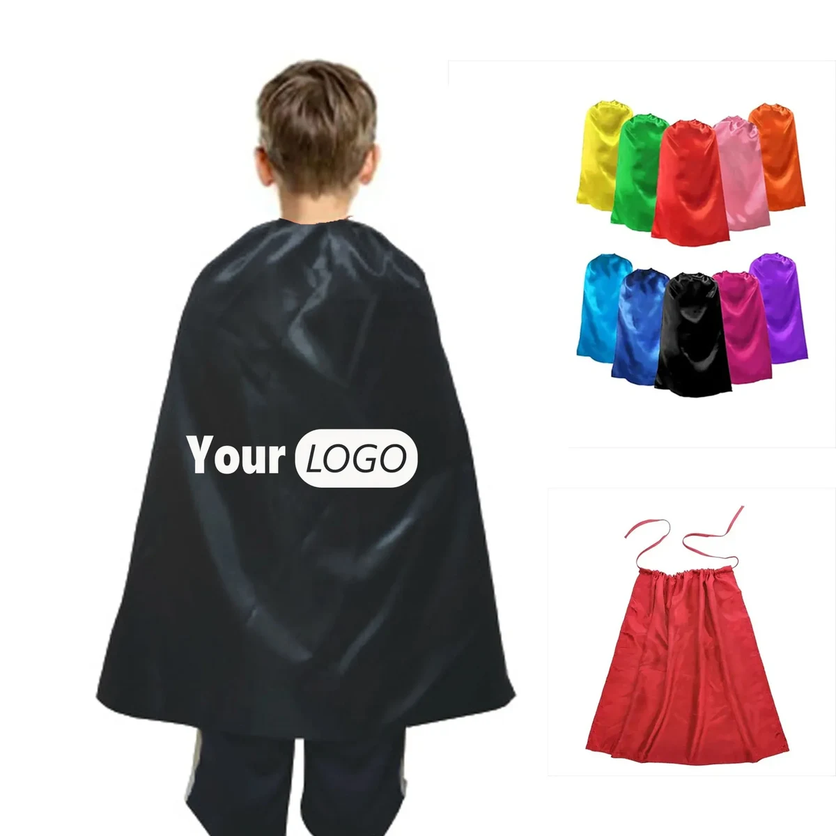 Kids Satin Hero Cape Costume 1