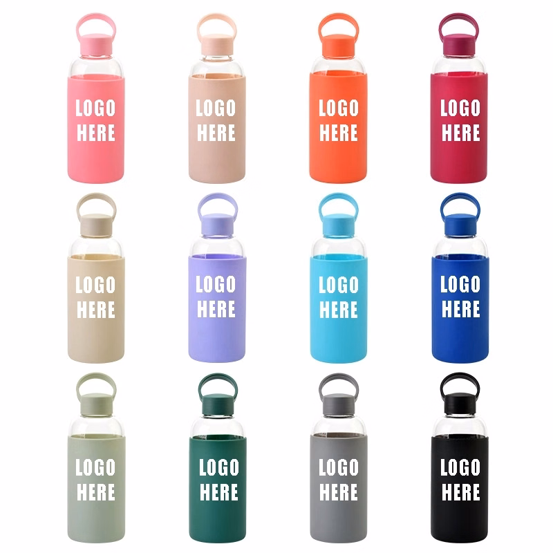 Custom 20 oz High-strength Borosilicate Glass Water Bottle