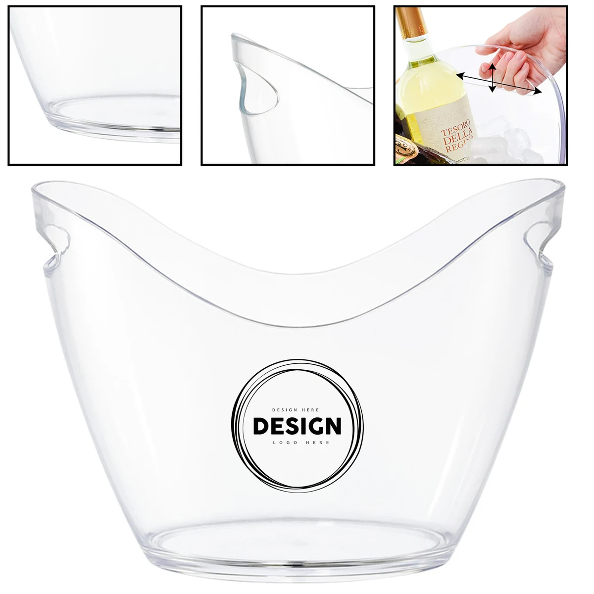Luxury Acrylic Gold Ingot Ice Bucket, custom bottle opener with logo imprint 1