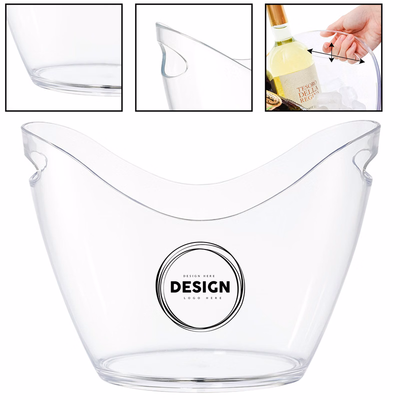 Luxury Acrylic Gold Ingot Ice Bucket