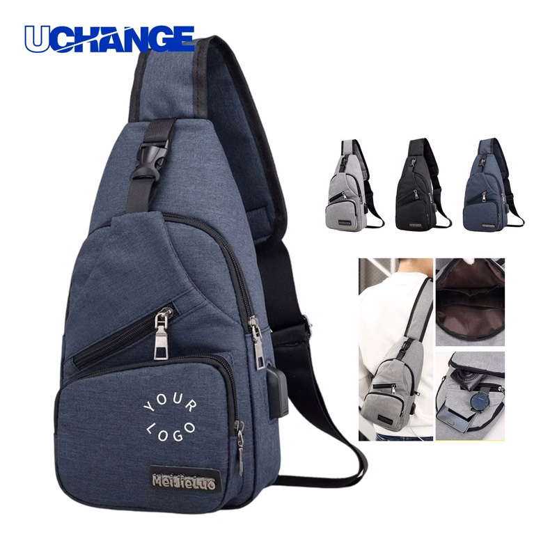 Oxford Sling Crossbody Bag Organizer with Zipper Pocket