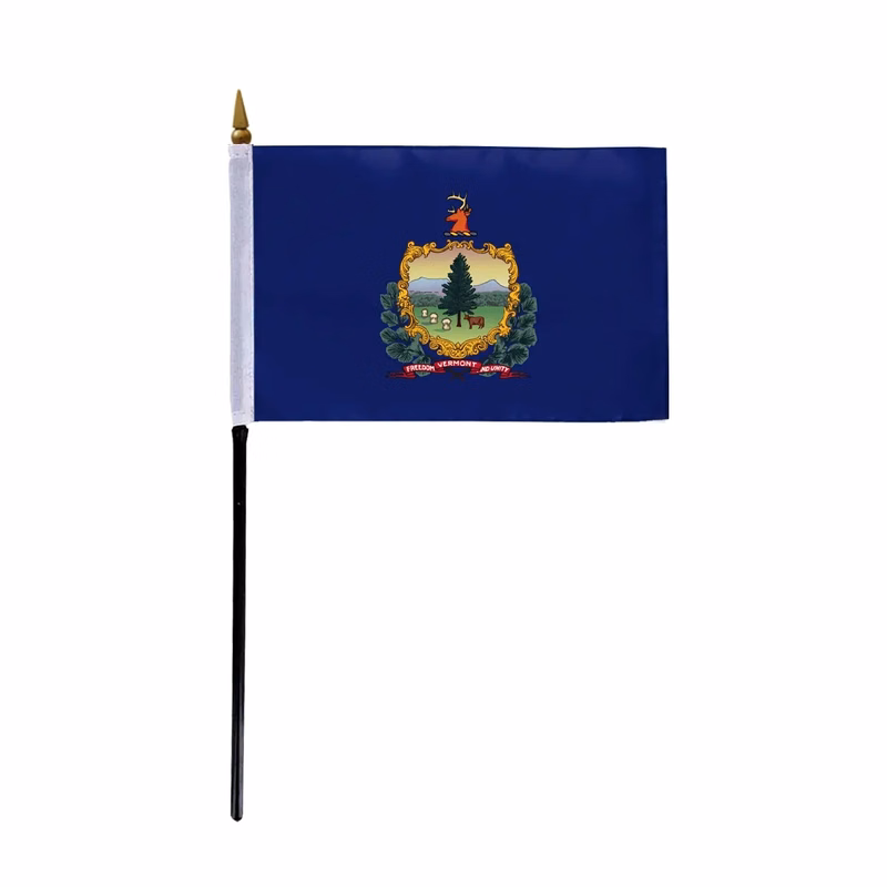 4"x6" & 12"x18'' Vermont ePoly Printed Stick Flags