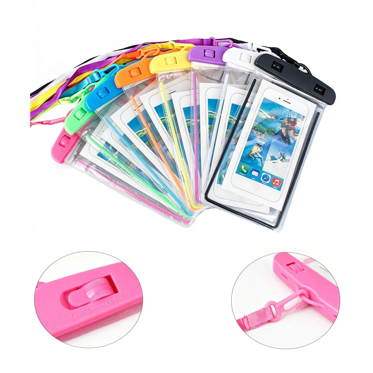 Waterproof Phone Pouch Touchscreen Compatible with Lanyard 1