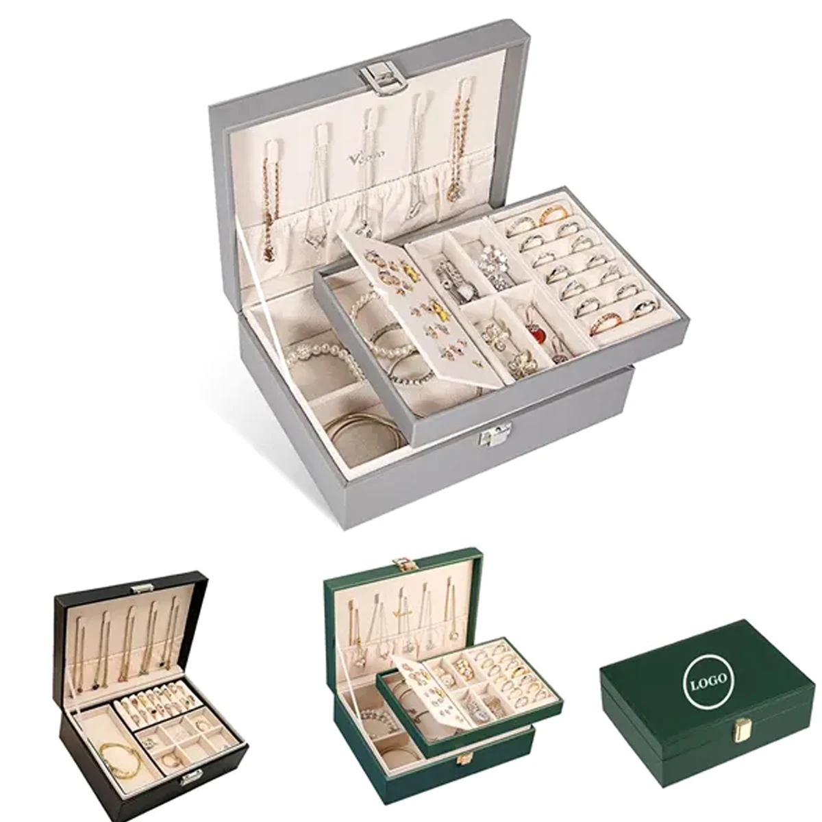 Double-Layer Jewelry Organizer Box 1