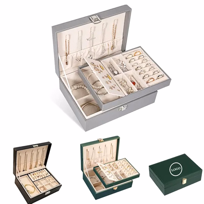 Double-Layer Jewelry Organizer Box