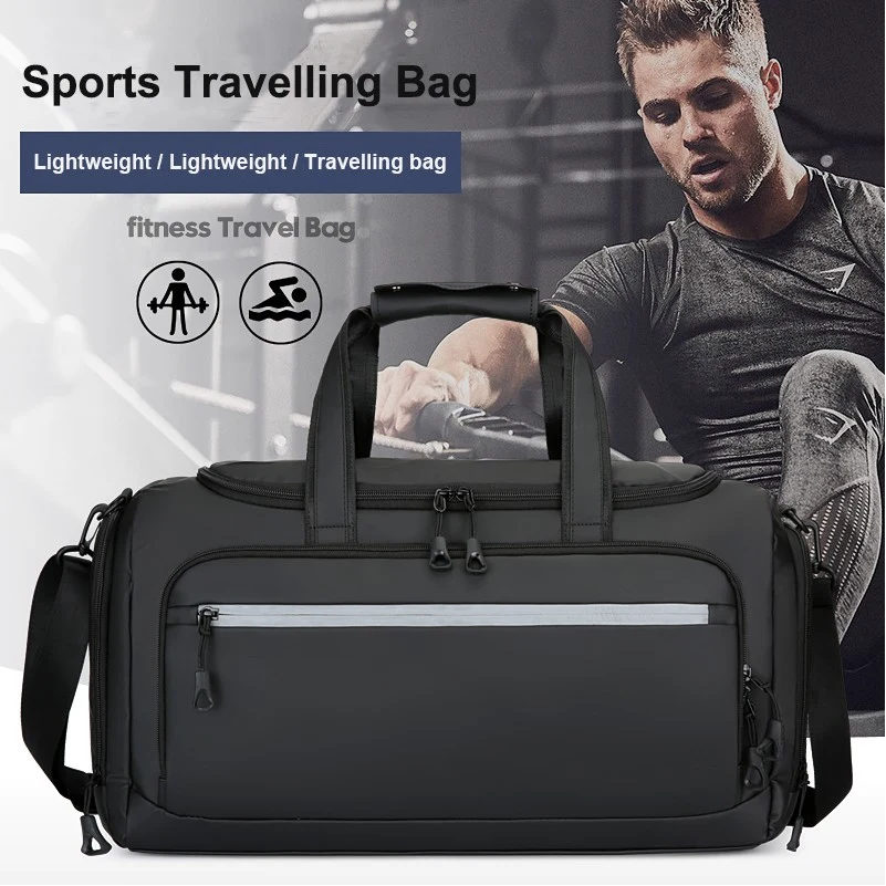 Personalized Gym Bag (Black), Medium Sports Duffle With Adjustable Shoulder Strap 1