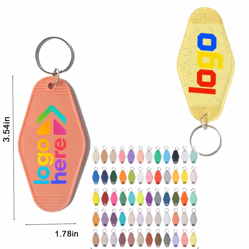 Plastic Hotel Key Tag, Diamond Shape Room Number Tag
