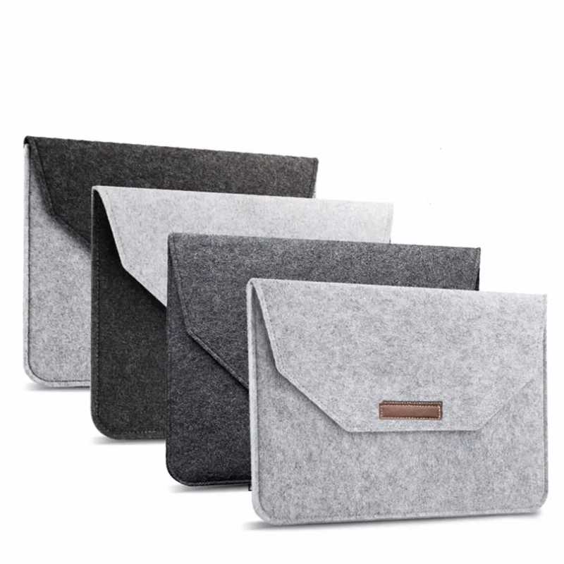 Minimalist Felt Laptop Sleeve Case with Flap Closure