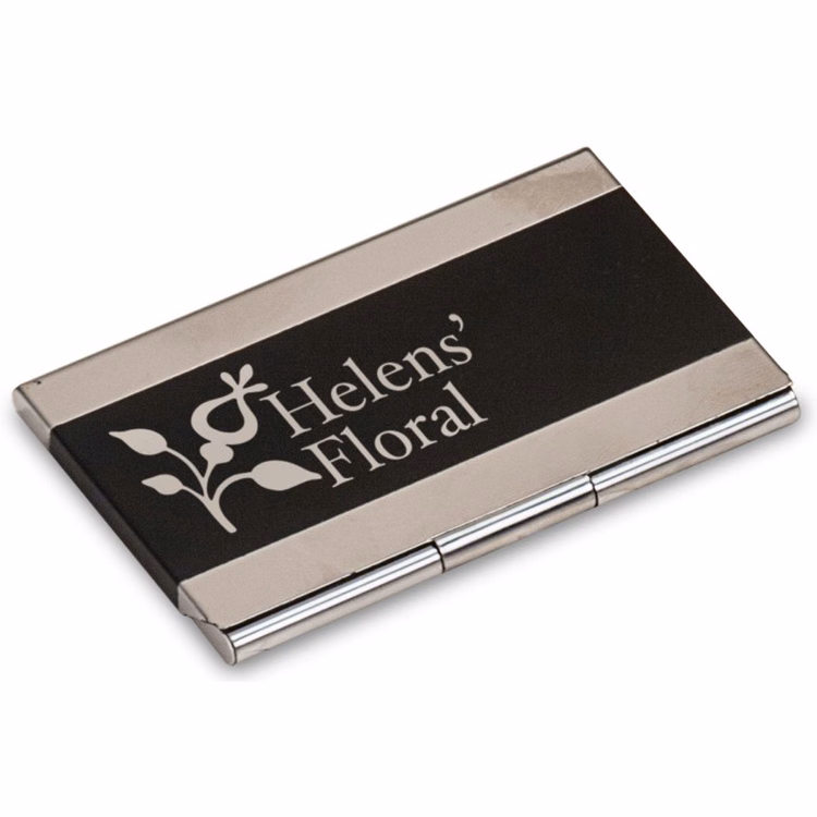 3 3/4" x 2 1/2" Black Business Card Holder