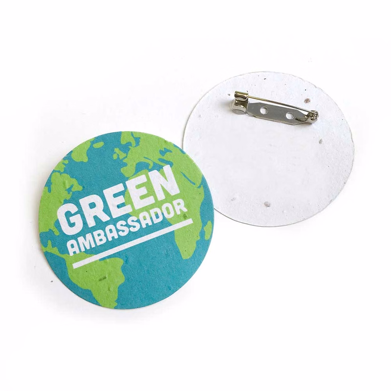 Single-Sided 2" Circle Seed Paper Button Badges