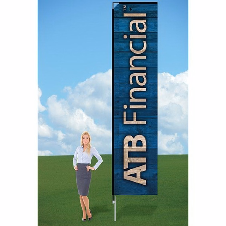 11ft Custom Flag with Ground Stake-single