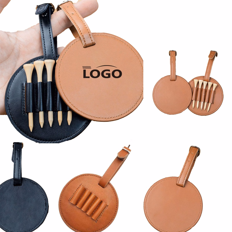 Leather Golf Tee Holder With Waist Strap