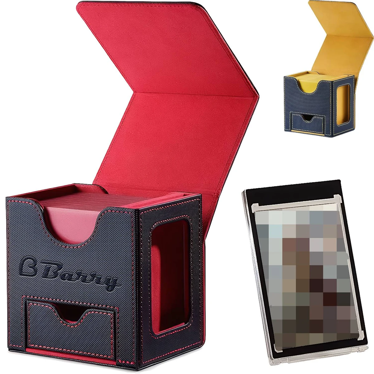 PU Leather Game Card Holder Case w/ View Window 1