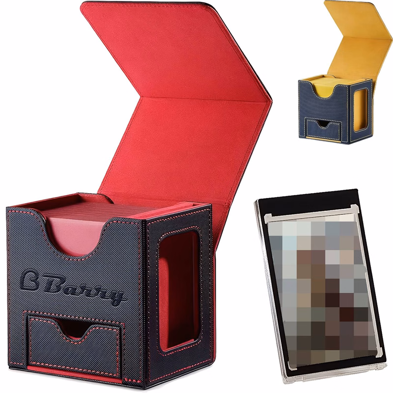 PU Leather Game Card Holder Case w/ View Window
