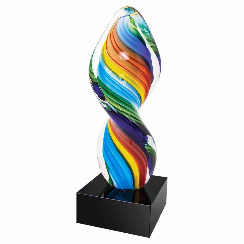 Twisted Crayons Art Glass 10.5"