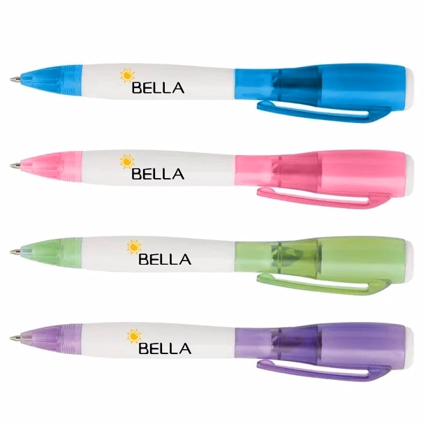 Bright Led Flashlight Plastic Pen