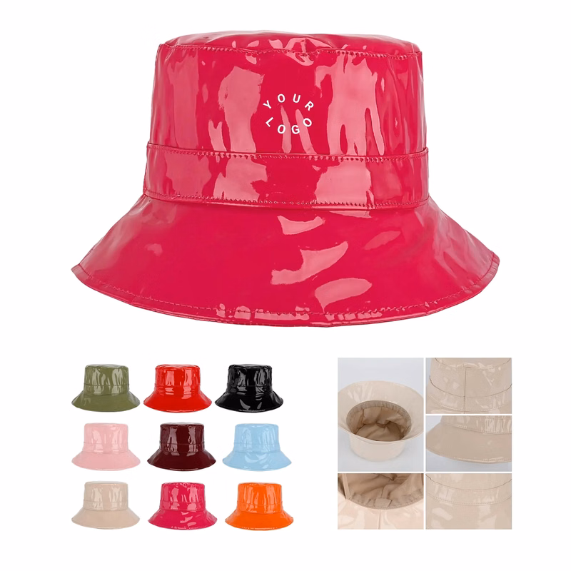 All Season PU Leather Bucket Hat Adjustable Fit