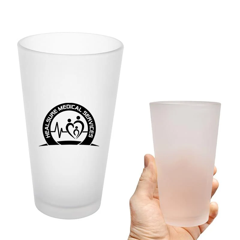 16 Oz. Frosted Glass Cup 1